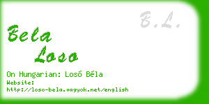 bela loso business card